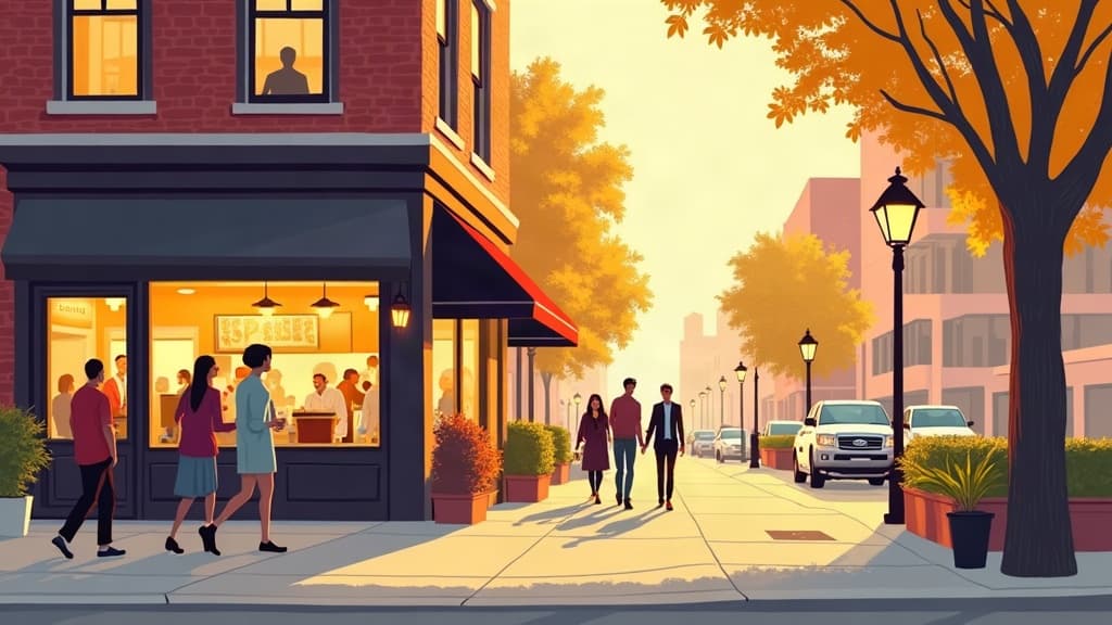 Editorial illustration: Date Night Restaurants in Williamsport