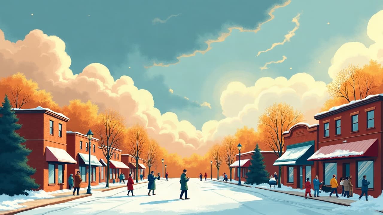 Editorial illustration: Winter in Williamsport, PA: How Locals Get Through It
